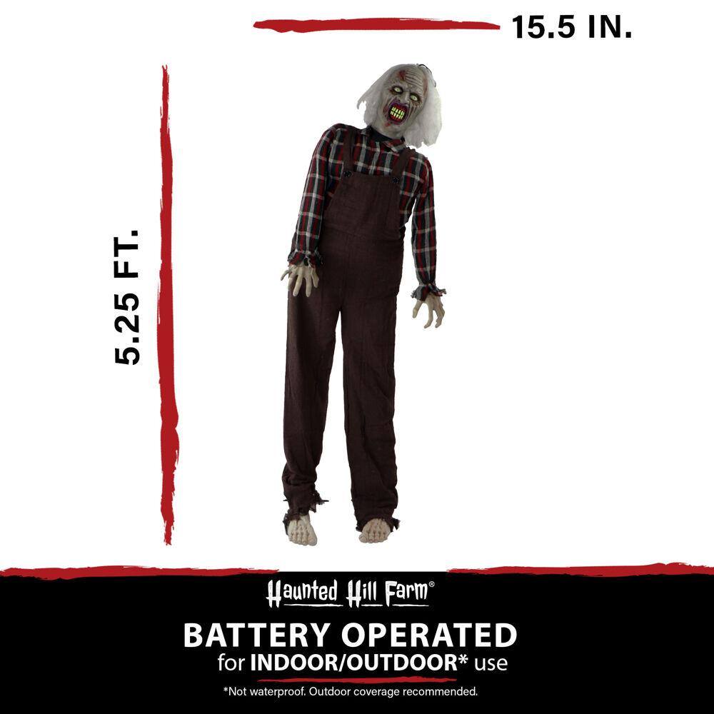 Haunted Hill Farm  62 in. Touch Activated Animatronic Zombie