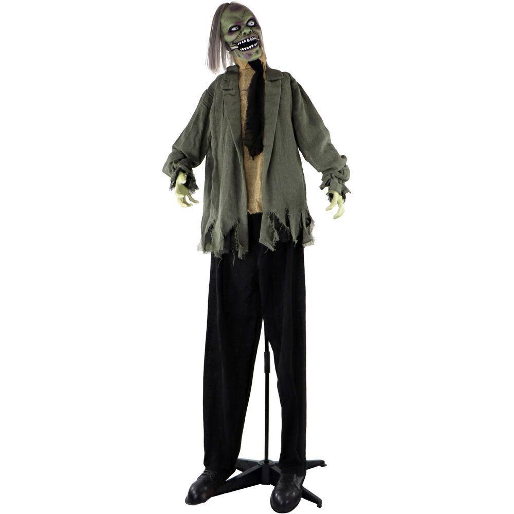 Haunted Hill Farm 71 in. Touch Activated Animatronic Zombie