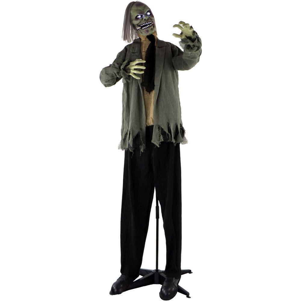 Haunted Hill Farm 71 in. Touch Activated Animatronic Zombie