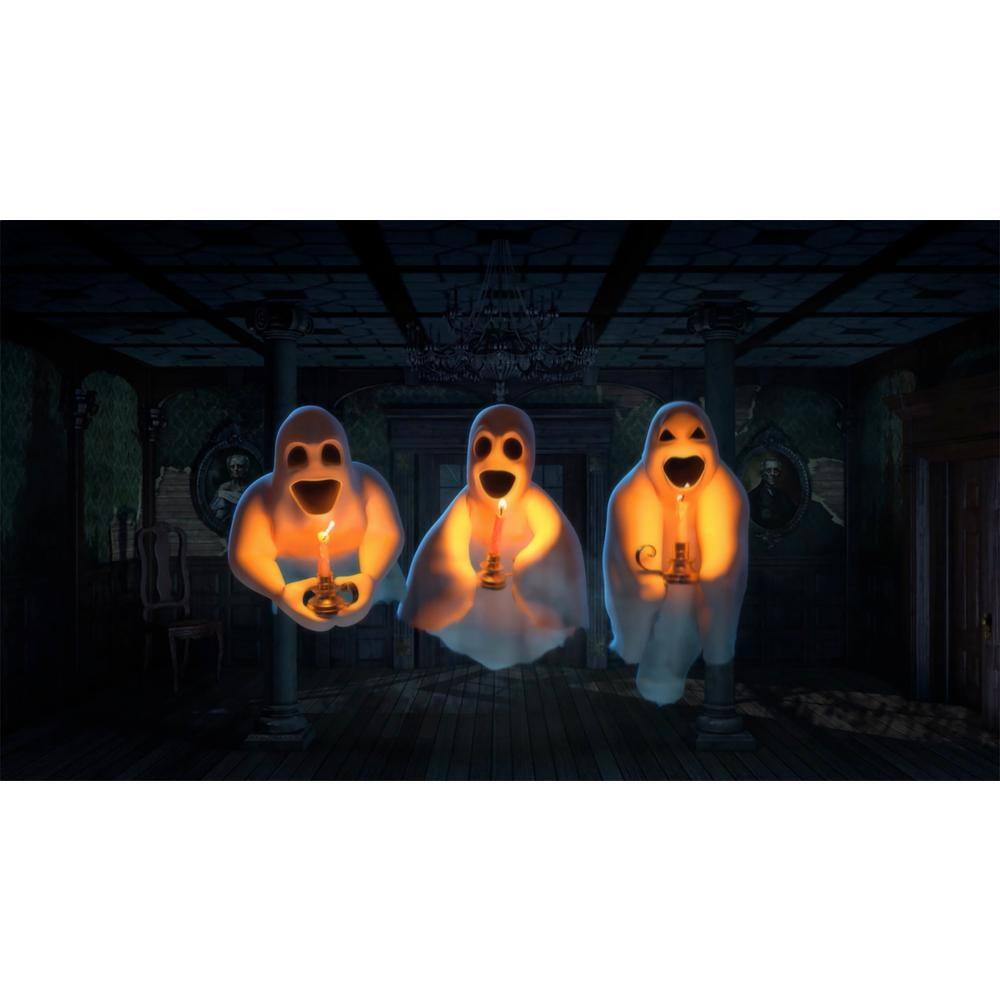 HoliScapes Atmosfx Halloween Digital Decoration USB Kit 2022 (HSC400 Projector Plus 48 in. x 72 in. White Screen Plus USB)