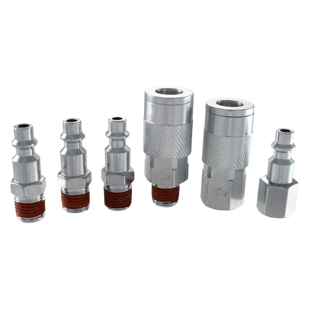 Husky  1/4 in. I/M Coupler Plug with Increased Air Flow (6-Piece)