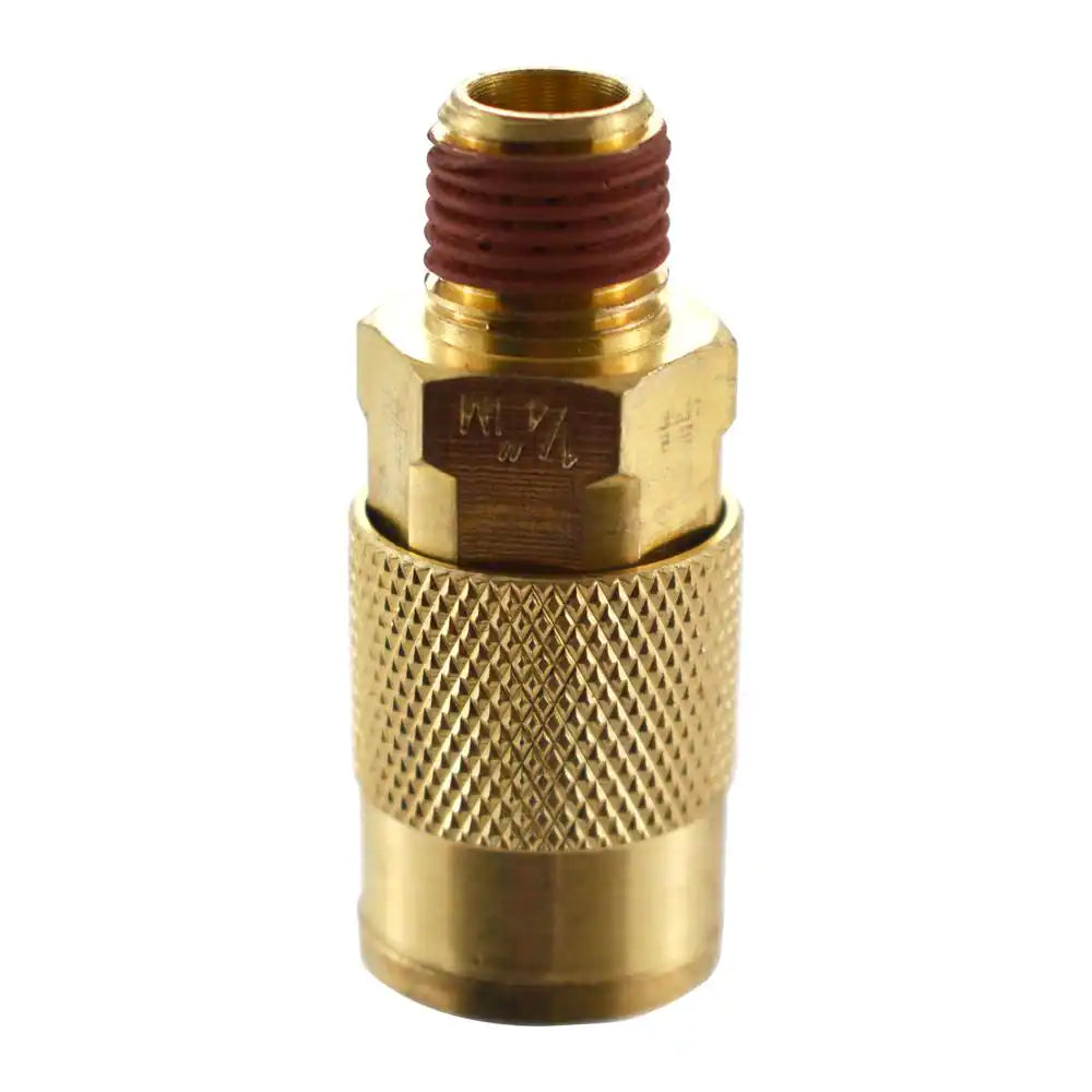 Husky  1/4 in. Brass NPT Male Coupler