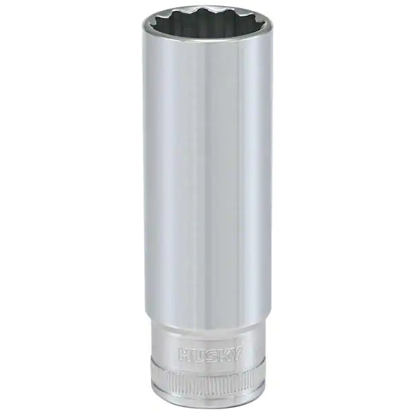 Husky  1/2 in. Drive 17 mm 12-Point Metric Deep Socket