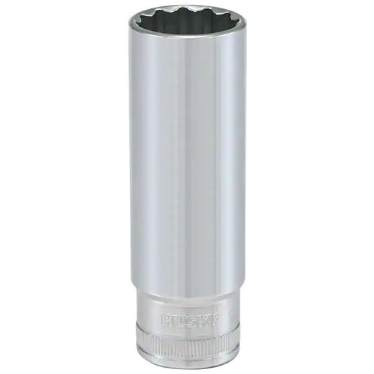 Husky  1/2 in. Drive 17 mm 12-Point Metric Deep Socket