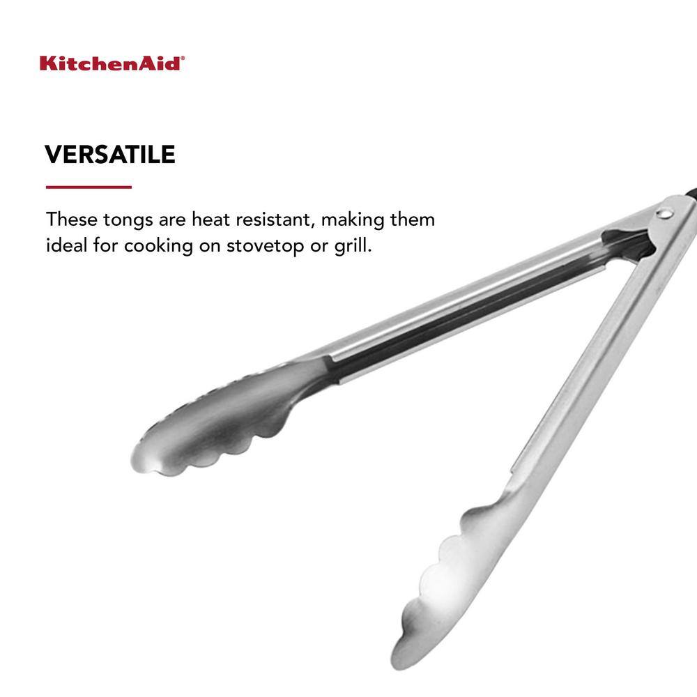 KitchenAid 10.28 in. Stainless Steel Utility Tongs