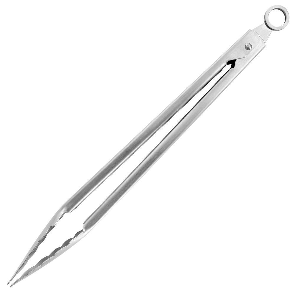 MARTHA STEWART Stainless Steel Easy-Lock Extra Long Kitchen Tongs