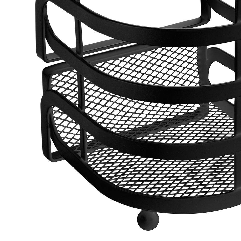 Kitchen Details Industrial Cooking Utensil Basket in Matte Black