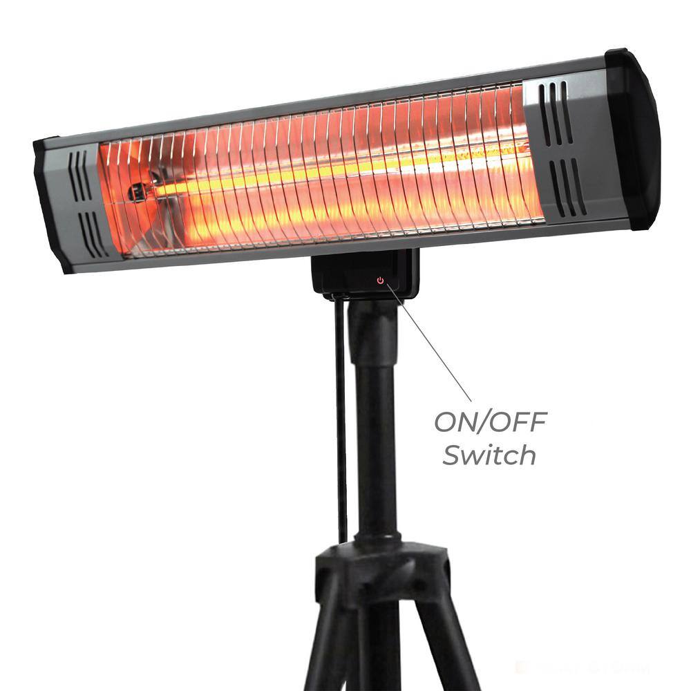 Heat Storm Tradesman 1500-Watt Electric Outdoor Infrared Quartz Portable Space Heater with Tripod, Wall and Ceiling Mount