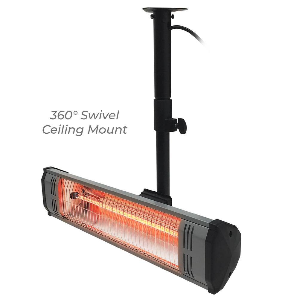 Heat Storm Tradesman 1500-Watt Electric Outdoor Infrared Quartz Portable Space Heater with Tripod, Wall and Ceiling Mount