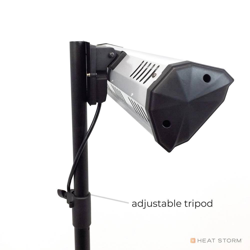 Heat Storm Tradesman 1,500-Watt Electric Outdoor Infrared Quartz Portable Space Heater with Tripod and Wall/Ceiling Mount