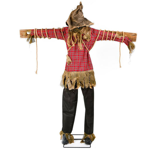 National Tree Company 76 in. Animated Halloween Spooky Scarecrow, Motion Activated