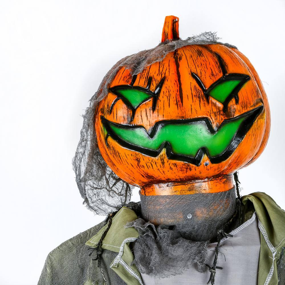 National Tree Company 78 in. Animated Halloween Pumpkin Man, Motion Activated