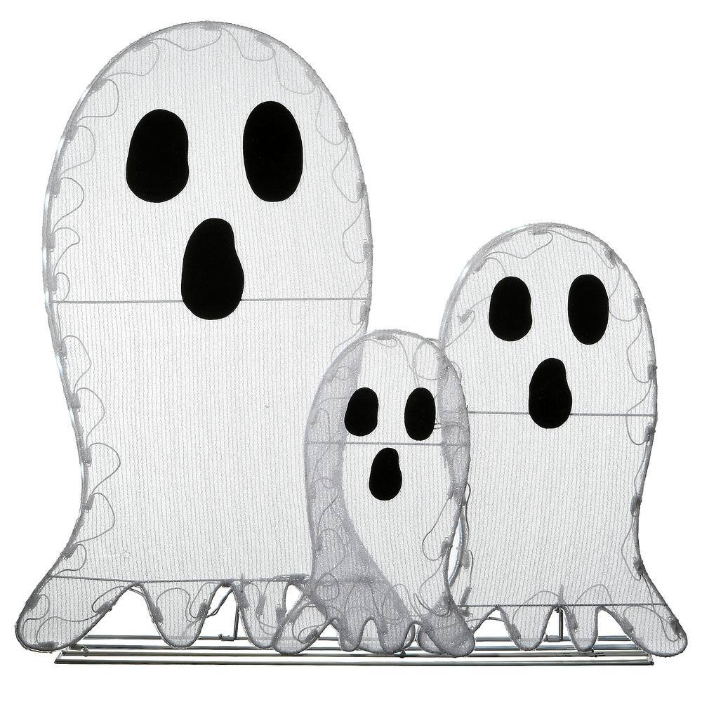 National Tree Company  36 in. Pre-Lit Ghost Trio