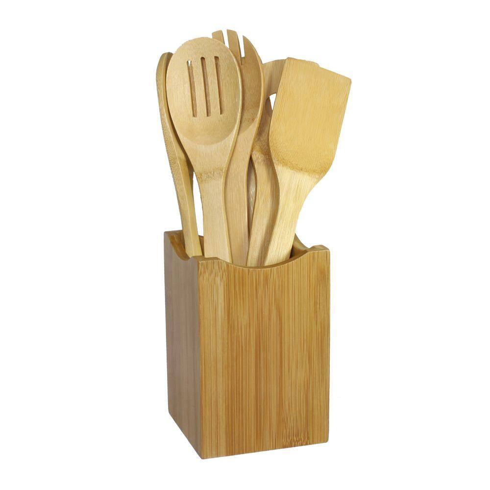 Oceanstar Bamboo Cooking Utensil Set (7-Piece)