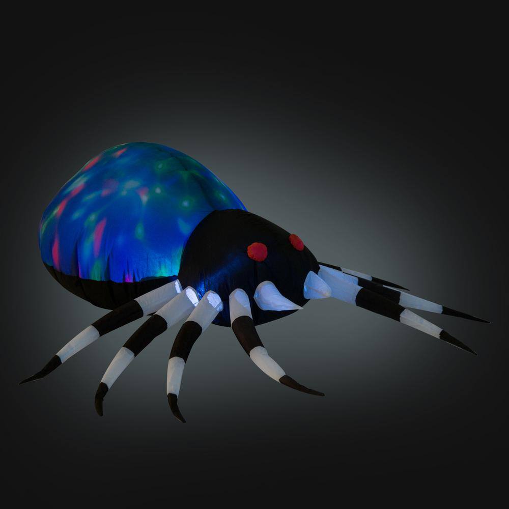 Outsunny 5 ft. LED Giant Spooky Spider Halloween Inflatable