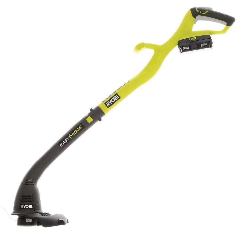 RYOBI ONE+ 18V 10 in. Cordless Battery String Trimmer and Edger with 1.5 Ah Battery and Charger