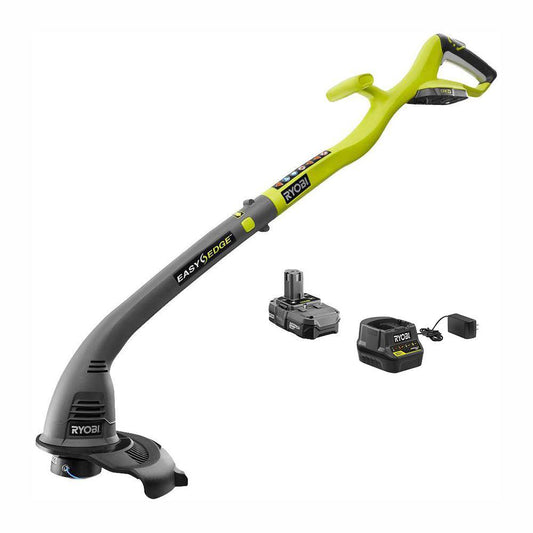 RYOBI ONE+ 18V 10 in. Cordless Battery String Trimmer and Edger with 1.5 Ah Battery and Charger