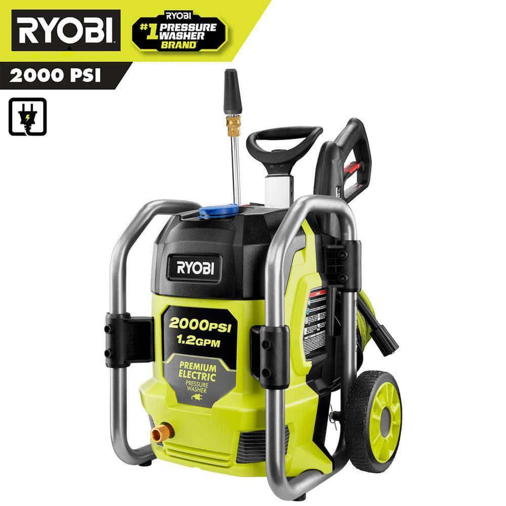 RYOBI 2000 PSI 1.2 GPM Cold Water Corded Electric Pressure Washer