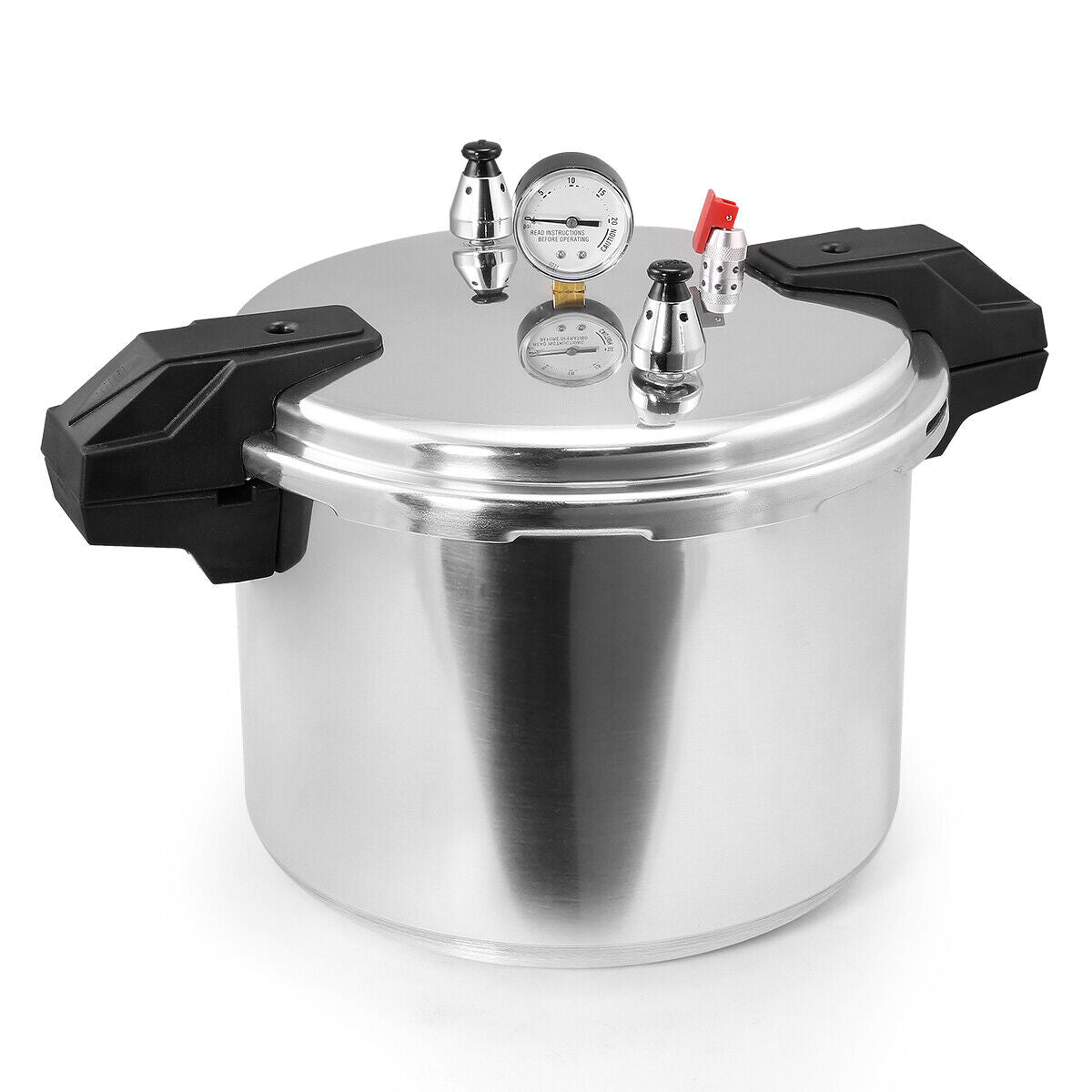 Barton 16 qt. Aluminum Stovetop Pressure Cookers Pot Quick Release Pressure Gauge With Rack