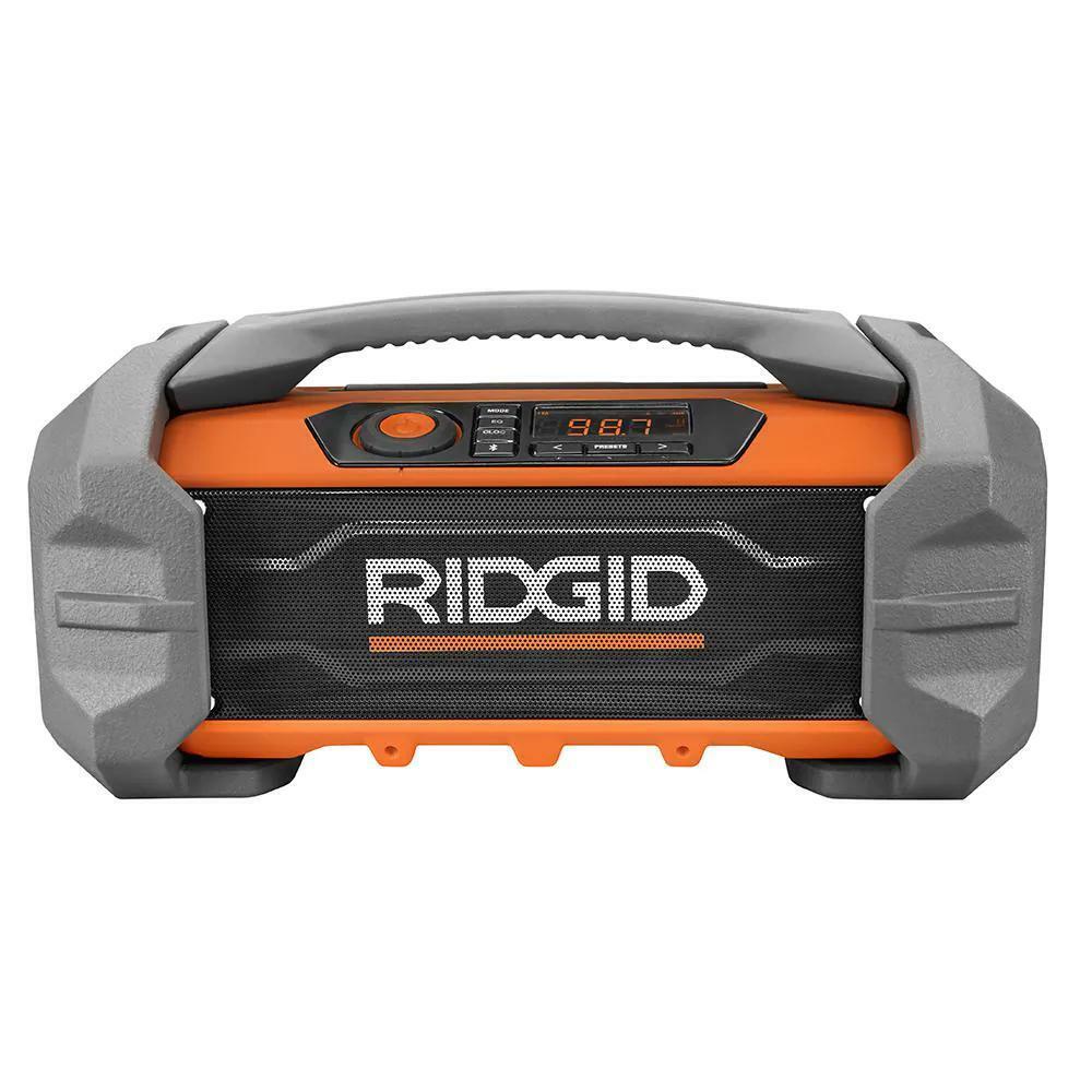 RIDGID 18V Hybrid Jobsite Radio with Bluetooth Wireless Technology (Tool Only)