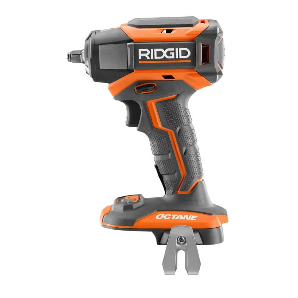 RIDGID 18V OCTANE Brushless Cordless 3/8 in. 6-Mode Impact Wrench (Tool-Only) with Belt Clip