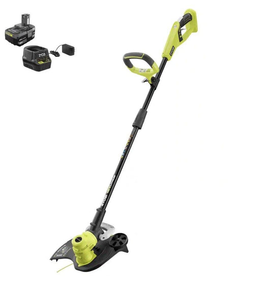 RYOBI ONE+ 18V 13 in. Cordless Battery String Trimmer/Edger with 4.0 Ah Battery and Charger