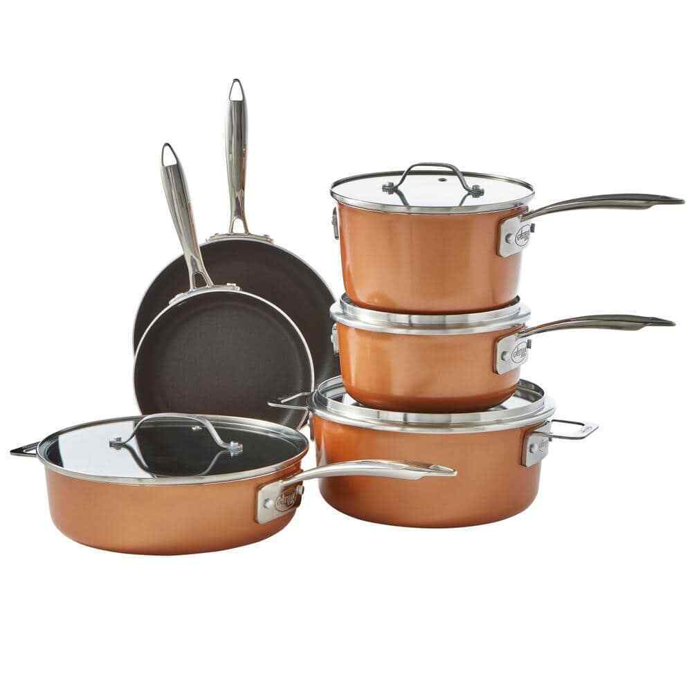 Gotham Steel StackMaster 21-Piece Cast Aluminum Ceramic Nonstick Cookware