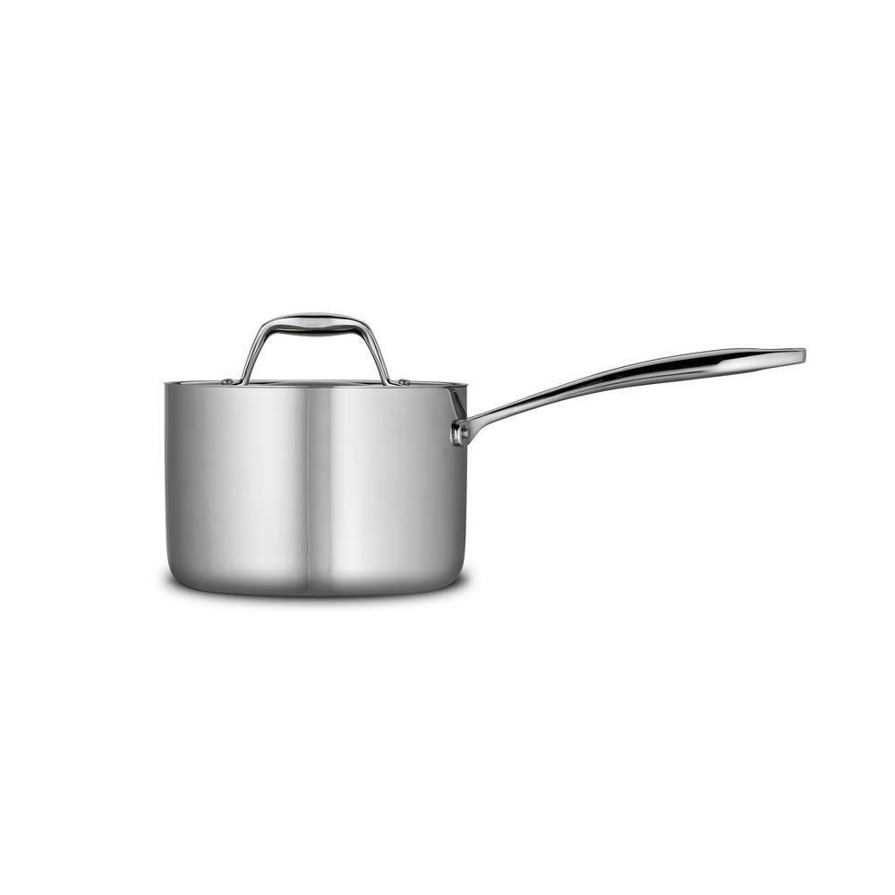 Tramontina Gourmet Tri-Ply Clad 2 qt. Stainless Steel Sauce Pan with Lid