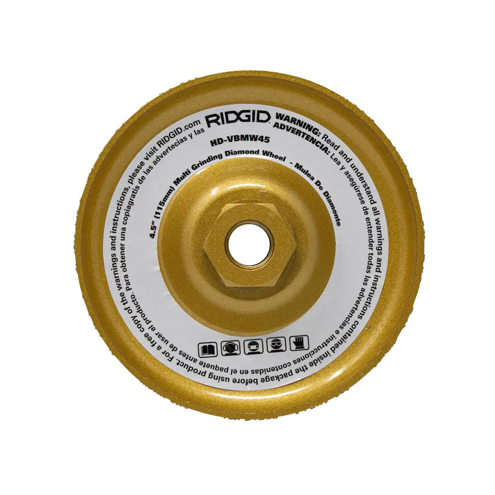 RIDGID 4.5 in. V-Tech Multipurpose Grinding Wheel