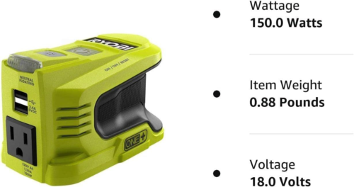 RYOBI 150-Watt Power Source for ONE+ 18V Battery (Tool Only)