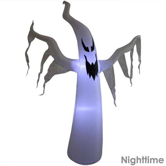 Sunnydaze Decor  6.9 ft. H Diabolical Ghost Halloween Inflatable Outdoor Decoration