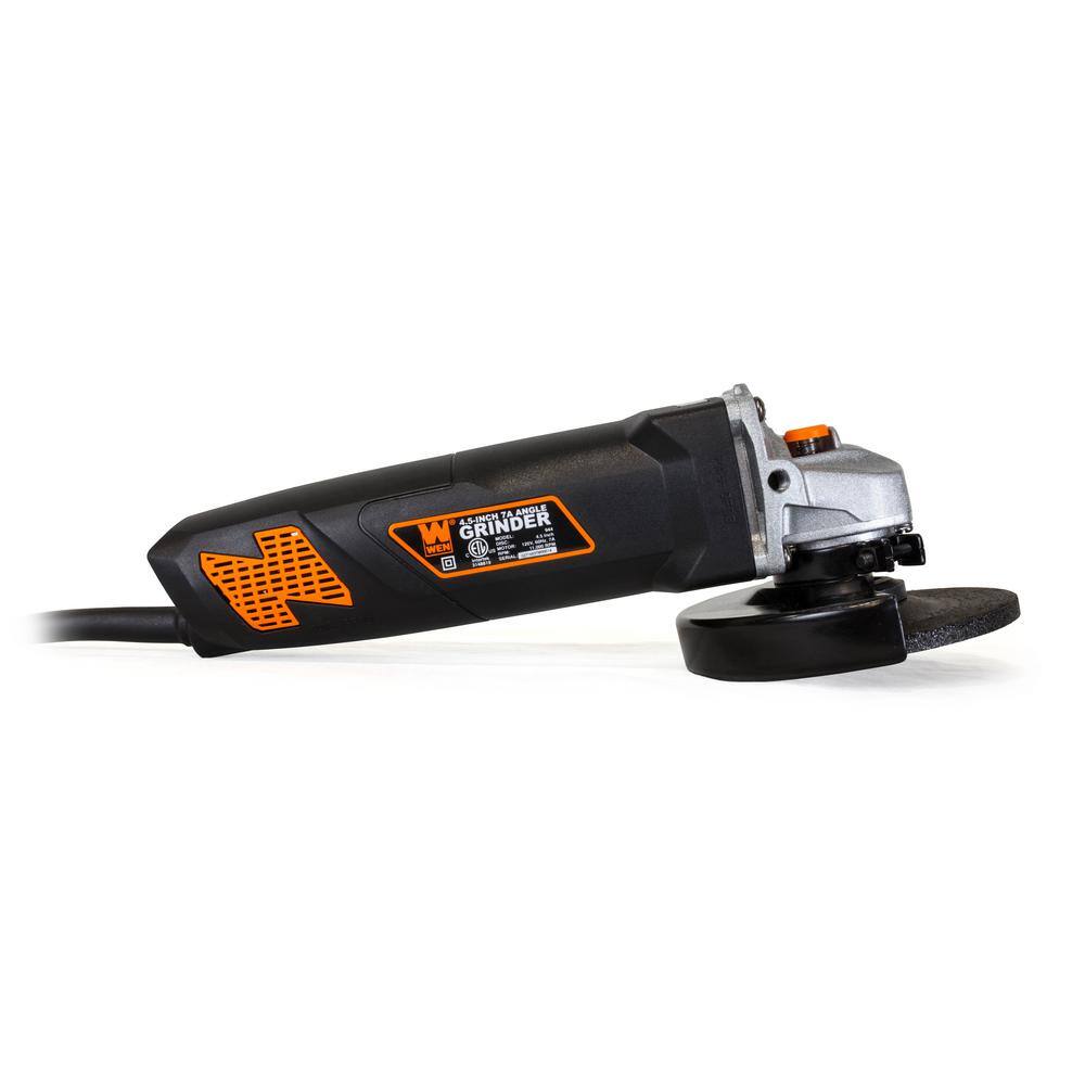 WEN 7 Amp Corded 4-1/2 in. Angle Grinder