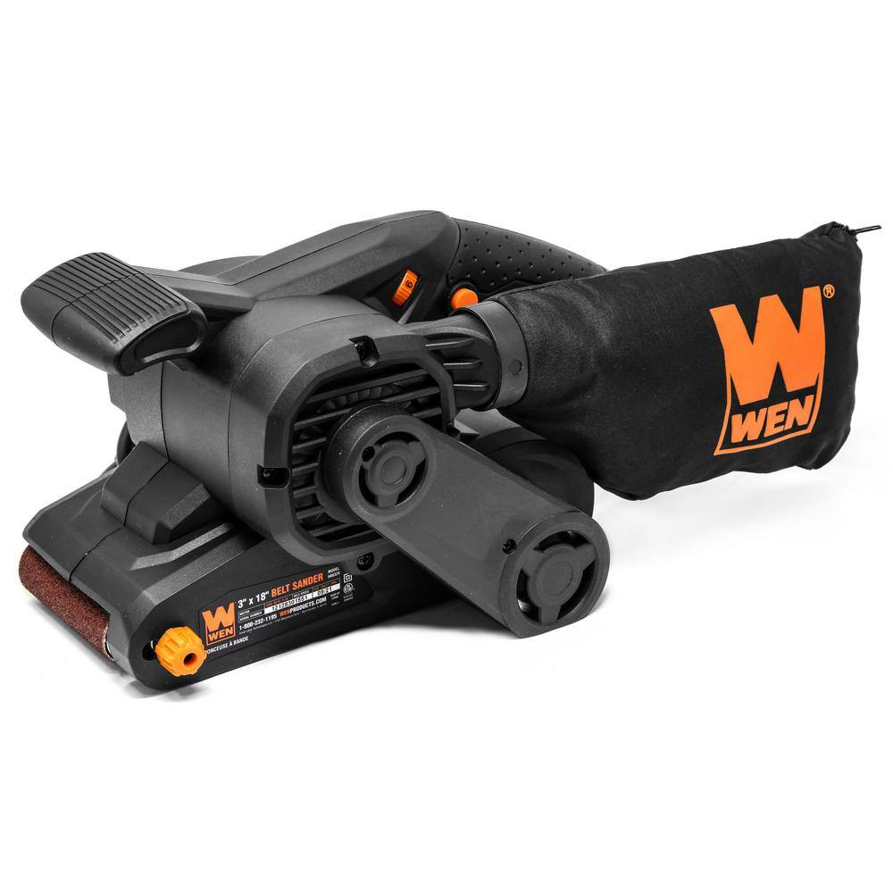 WEN 6.3 Amp Corded 3 in. x 18 in. Variable Speed Handheld Portable Belt Sander