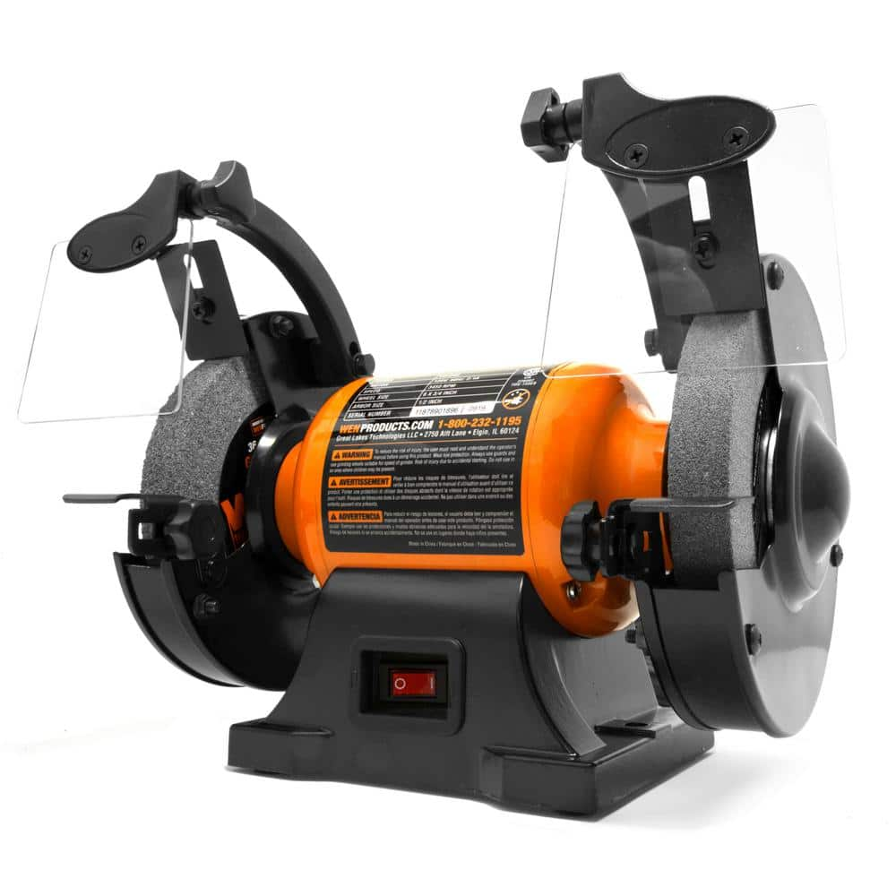 WEN 6 in. 2.1 Amp Single Speed Bench Grinder