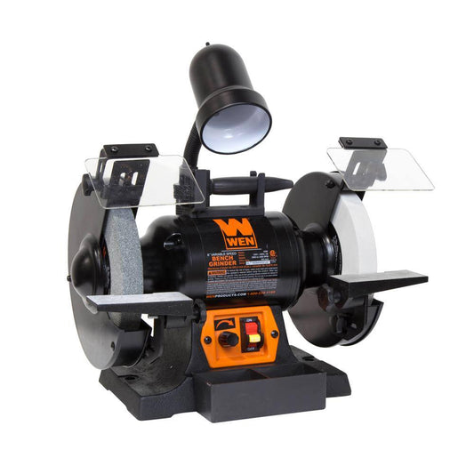 WEN 8 in. 5 Amp Variable Speed Bench Grinder with Flexible Work Light