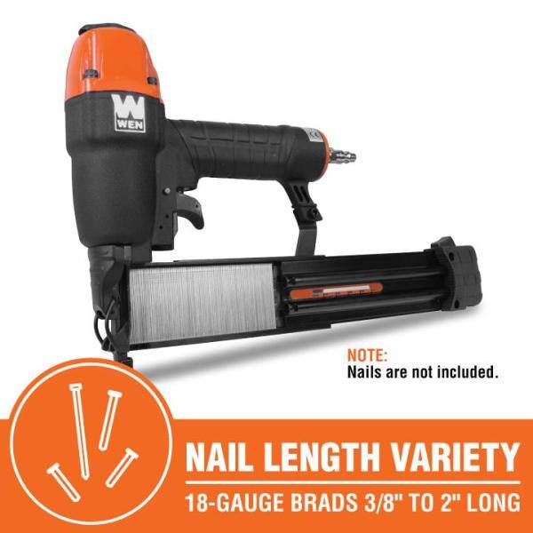 WEN 18-Gauge 3/8 in. to 2 in. Pneumatic Brad Nailer