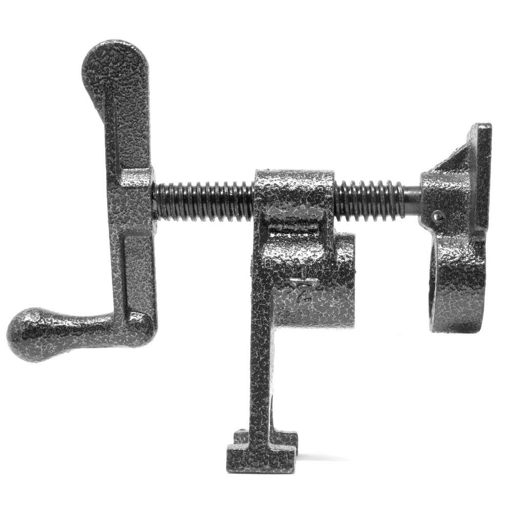 WEN Heavy-Duty 1/2 in. Cast Iron Pipe Clamp Vise for Woodworking