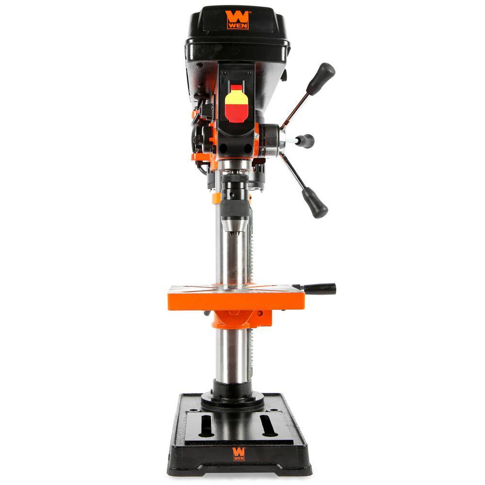 WEN 3.2 Amp 10 in. 5-Speed Cast Iron Benchtop Drill Press with Laser and 1/2 in. Keyless Chuck