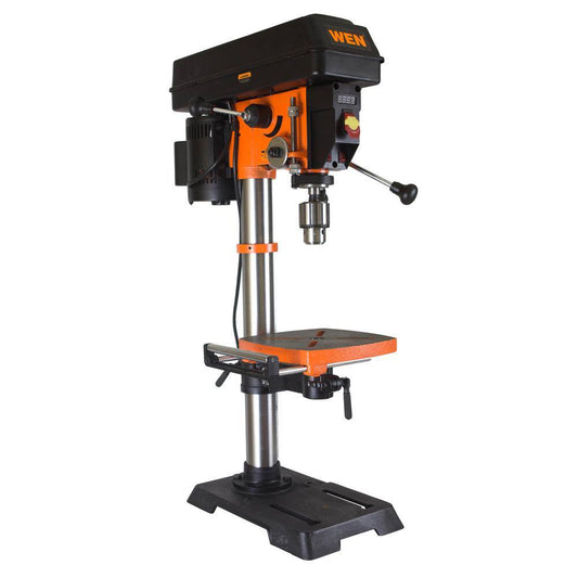 WEN 5-Amp 12 in. Variable Speed Cast Iron Benchtop Drill Press with Laser, Work Light, and 5/8 in. Chuck Capacity