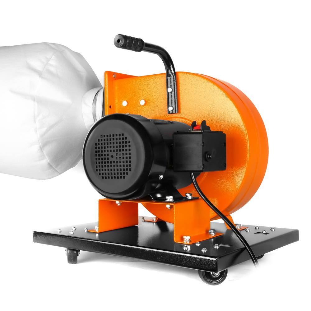 WEN 7.4 Amp Rolling Dust Collector with Induction Motor, 15 Gal. Bag and Optional Wall Mount