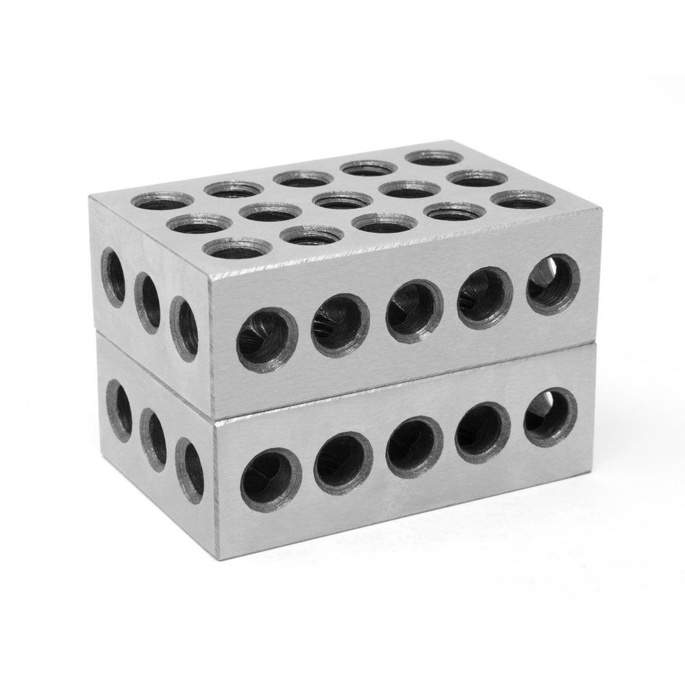 WEN 3 in. x 2 in. x 1 in. Steel-Hardened Precision 1-2-3-Gauge Blocks (2-Pack)