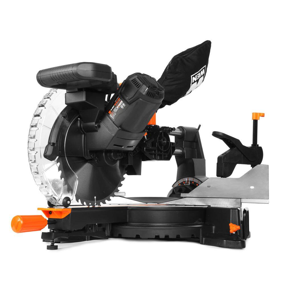 WEN 15 Amp 10 in. Dual Bevel Sliding Compound Miter Saw with LED Cutline