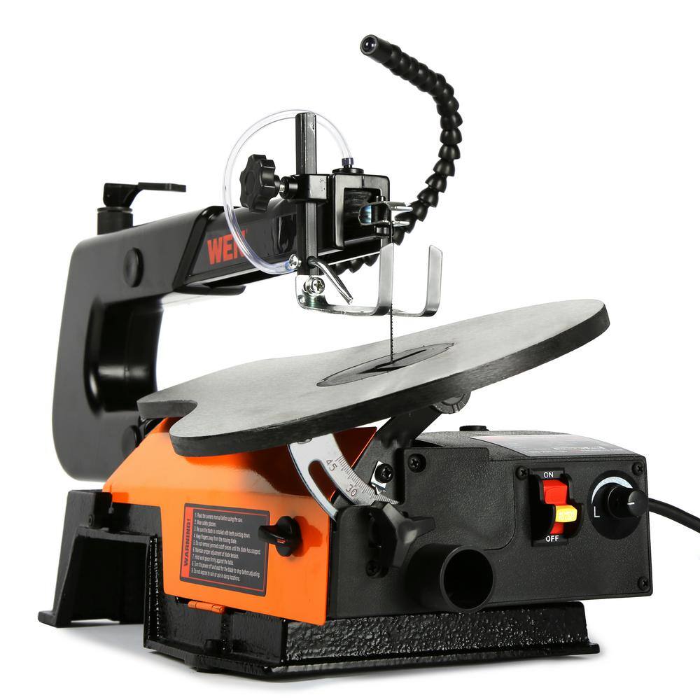 WEN 16 in. Variable Speed Scroll Saw with Easy-Access Blade Changes and Work Light