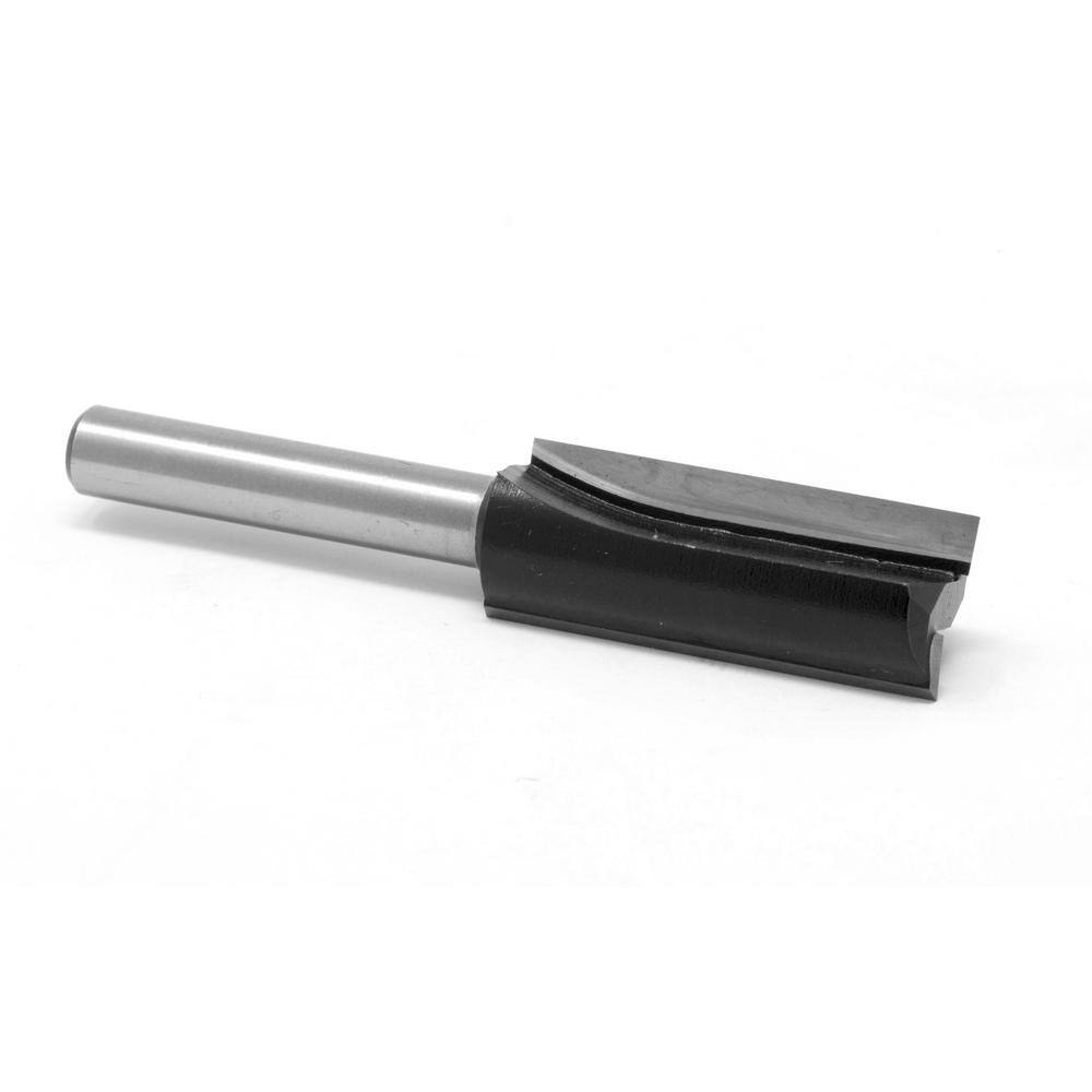 WEN 1/2 in. Straight 2-Flute Carbide Tipped Router Bit with 1/4 in. Shank and 1-1/4 in. Cutting Length