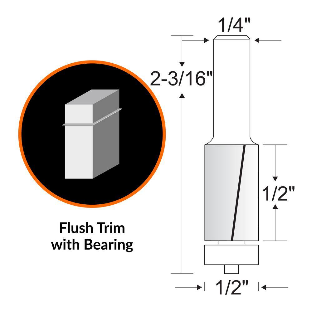 WEN  Heat-Treated Multi-Profile Carbide Tipped Router Bit Set (3-Piece)