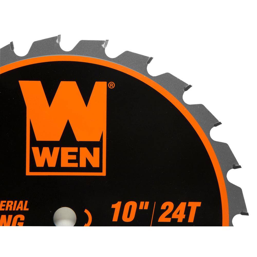 WEN  10 in. 24-Tooth Carbide-Tipped Professional Multi-Material Framing Saw Blade