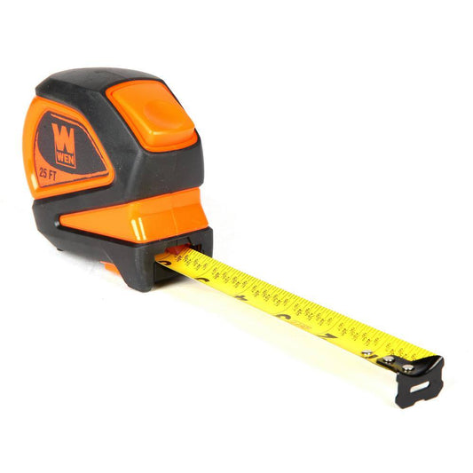 WEN 25 ft. Tape Measure with Automatic Brake and Dual-Release Triggers