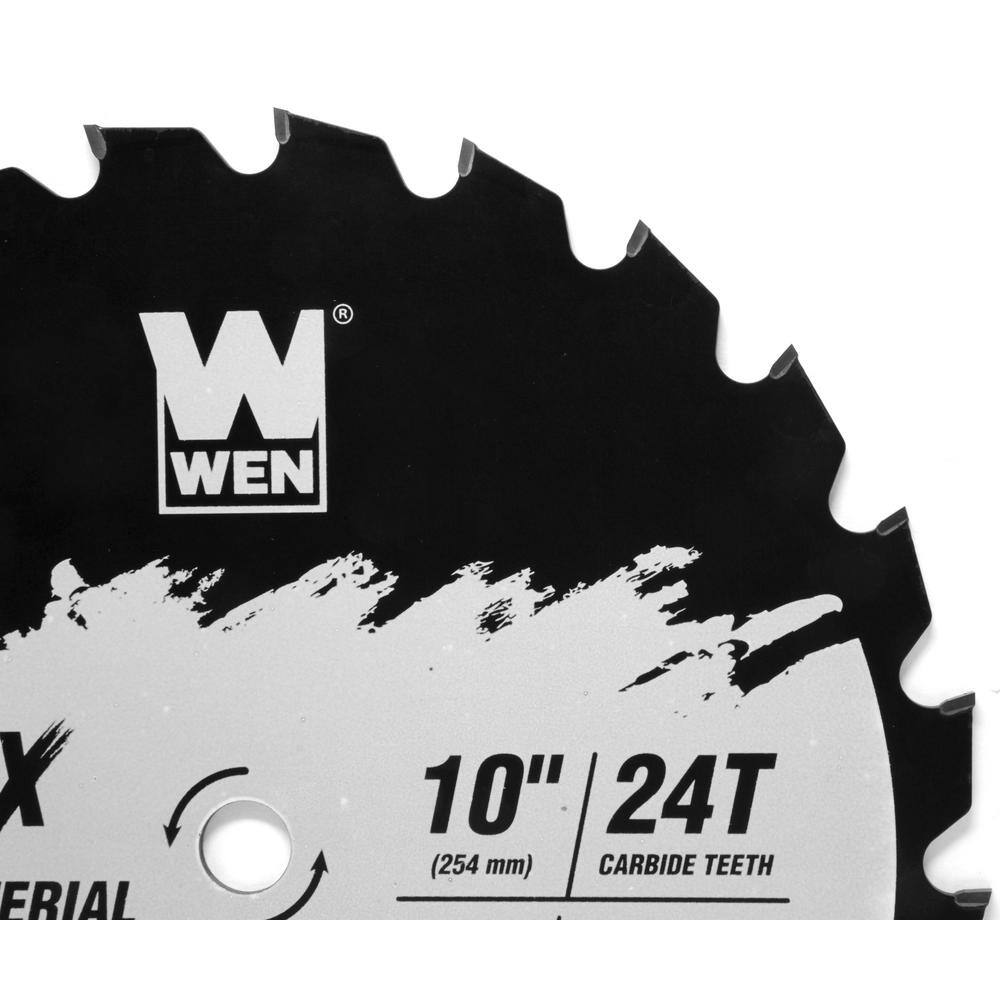 WEN  Apex 10 in. 24-Tooth Carbide-Tipped Multi-Material Industrial-Grade Framing Saw Blade with Cool-Cut Coating