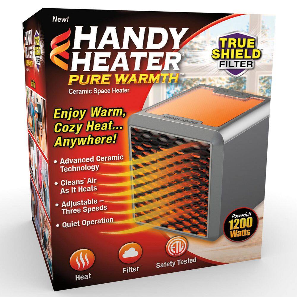 HANDY HEATER 800-BTU Fan Heater Electric Personal Space Heater Furnace with UV Light