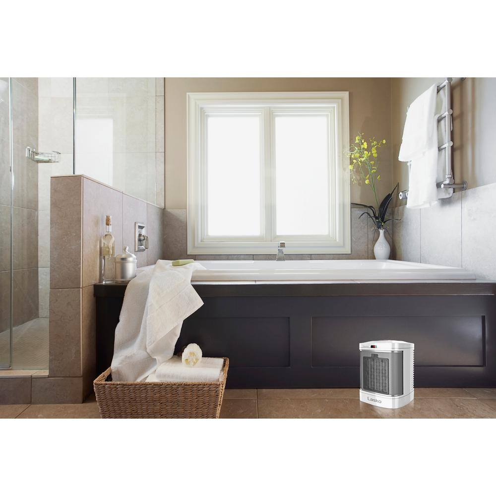 Lasko 1500-Watt 7.65 in. Electric Bathroom Ceramic Space Heater with Fan and ALCI Safety Plug